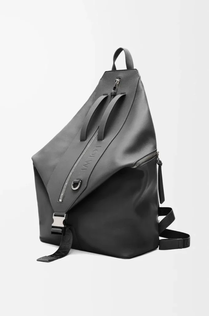 Convertible backpack in classic calfskin Black