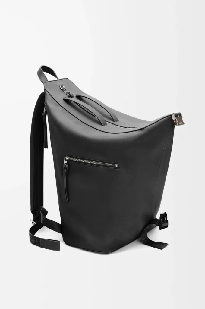 Convertible backpack in classic calfskin Black