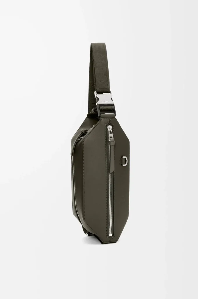 Convertible sling in classic calfskin Dark Khaki Convertible sling in classic calfskin Dark Khaki