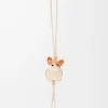 Corgi charm in felt and calfskin Soft White/Orange Corgi charm in felt and calfskin Soft White/Orange
