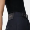 Cropped belted trousers in wool Navy Blue Cropped belted trousers in wool Navy Blue