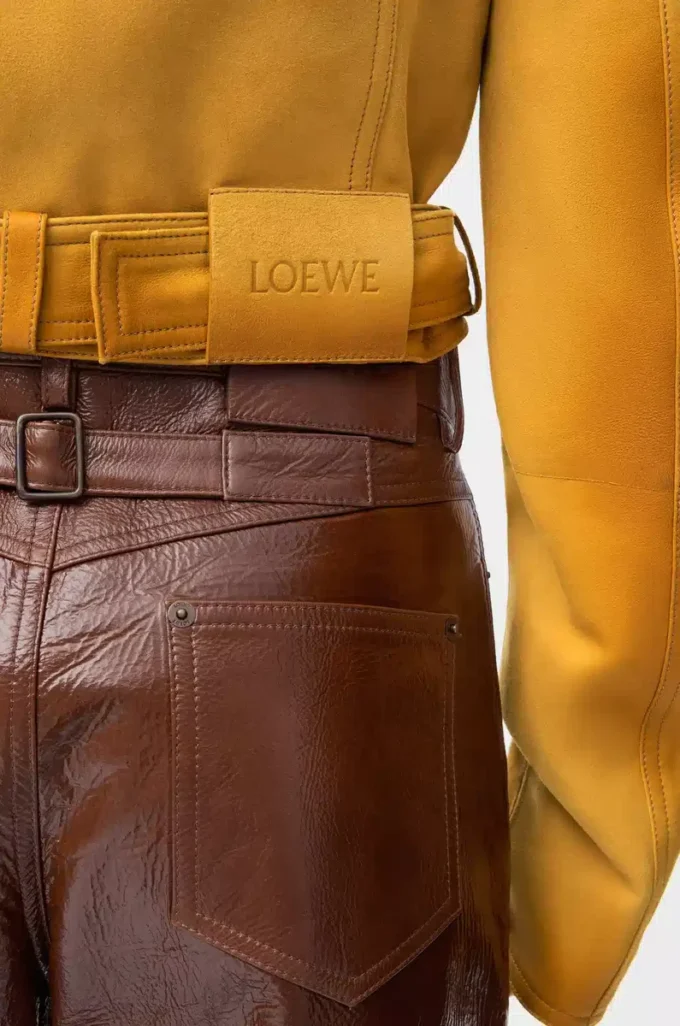 Cropped jacket in suede lambskin Light Tan Cropped jacket in suede lambskin Light Tan