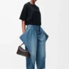 Cropped T-shirt in cotton Black Cropped T-shirt in cotton Black