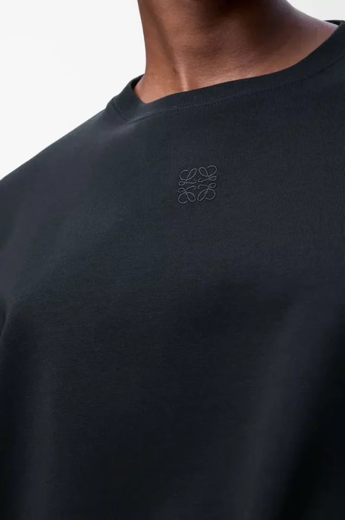 Cropped T-shirt in cotton Black Cropped T-shirt in cotton Black