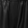 Cropped trousers in nappa lambskin and suede goatskin Black Cropped trousers in nappa lambskin and suede goatskin Black