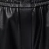 Cropped trousers in nappa lambskin Black Cropped trousers in nappa lambskin Black