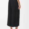 Cropped trousers in stretch viscose Black Cropped trousers in stretch viscose Black