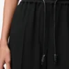 Cropped trousers in stretch viscose Black Cropped trousers in stretch viscose Black