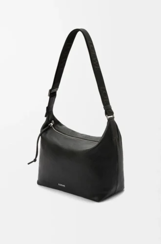 Cubi crossbody bag in supple grained calfskin Black