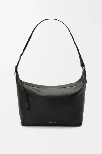 Cubi crossbody bag in supple grained calfskin Black