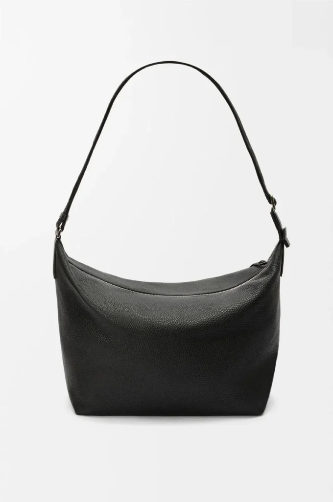 Cubi crossbody bag in supple grained calfskin Black Cubi crossbody bag in supple grained calfskin Black