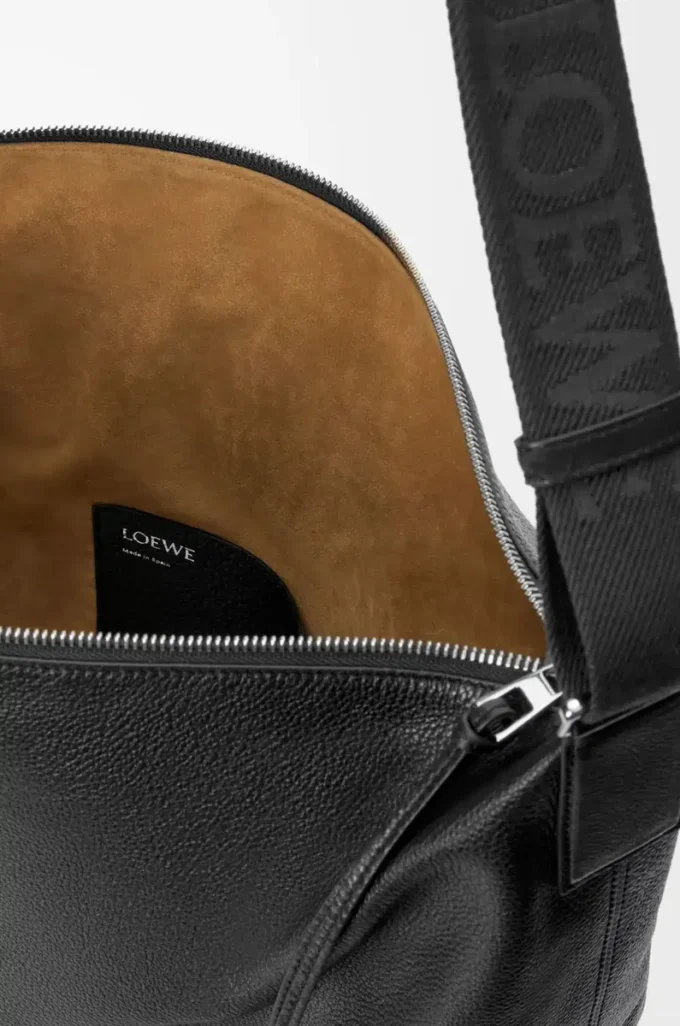 Cubi crossbody bag in supple grained calfskin Black Cubi crossbody bag in supple grained calfskin Black