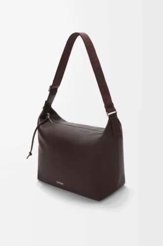 Cubi crossbody bag in supple grained calfskin Oxblood
