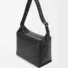 Cubi crossbody bag in supple smooth calfskin and jacquard Black Cubi crossbody bag in supple smooth calfskin and jacquard Black