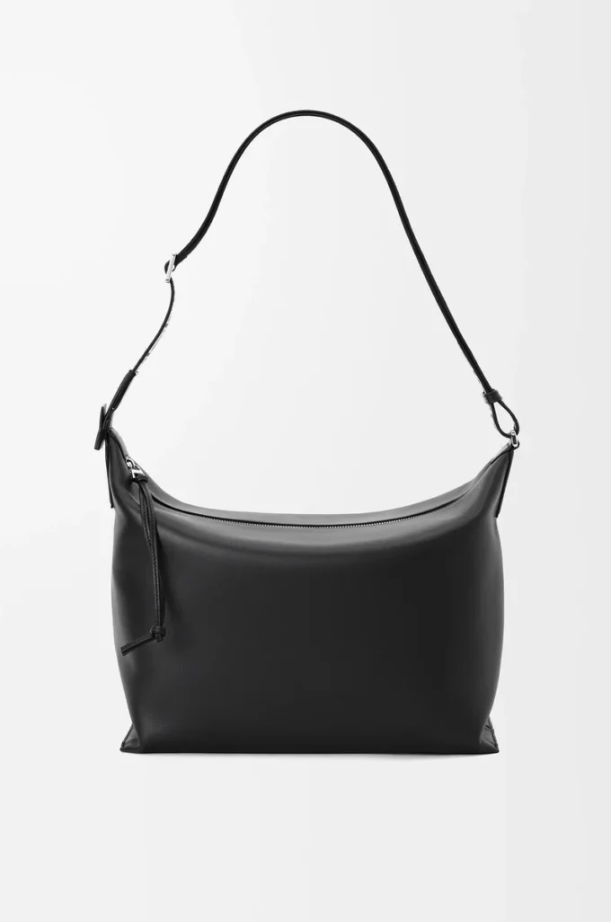 Cubi crossbody bag in supple smooth calfskin and jacquard Black Cubi crossbody bag in supple smooth calfskin and jacquard Black