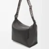 Cubi crossbody bag in supple smooth calfskin and jacquard Dark Grey Cubi crossbody bag in supple smooth calfskin and jacquard Dark Grey