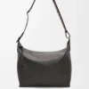 Cubi crossbody bag in supple smooth calfskin and jacquard Dark Grey Cubi crossbody bag in supple smooth calfskin and jacquard Dark Grey