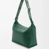 Cubi crossbody bag in supple smooth calfskin and jacquard Evergreen Cubi crossbody bag in supple smooth calfskin and jacquard Evergreen