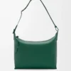 Cubi crossbody bag in supple smooth calfskin and jacquard Evergreen Cubi crossbody bag in supple smooth calfskin and jacquard Evergreen