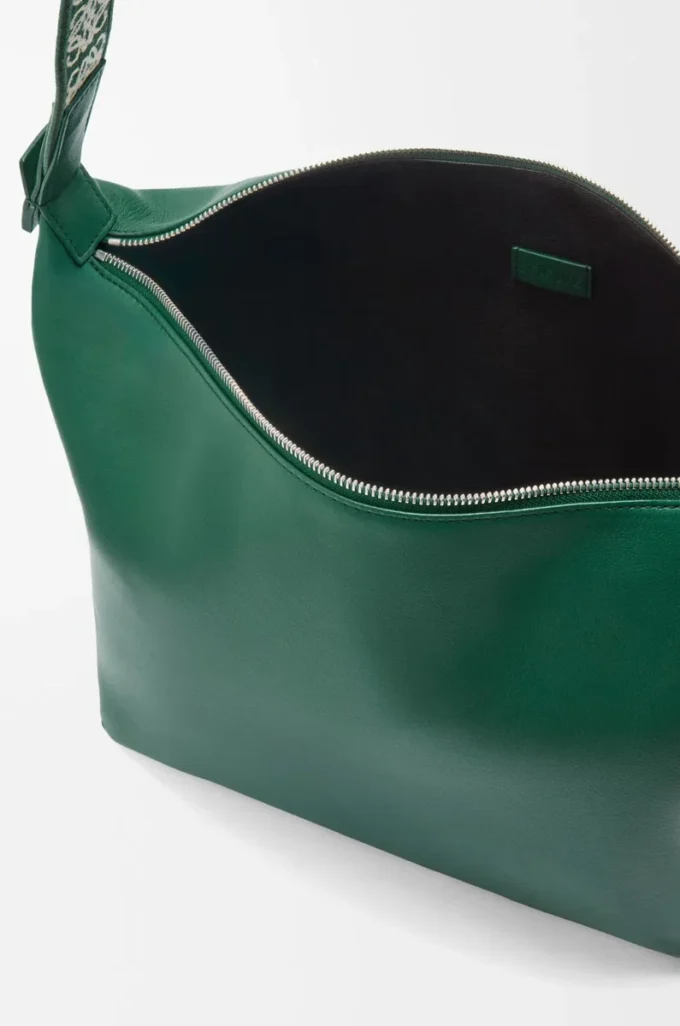 Cubi crossbody bag in supple smooth calfskin and jacquard Evergreen Cubi crossbody bag in supple smooth calfskin and jacquard Evergreen