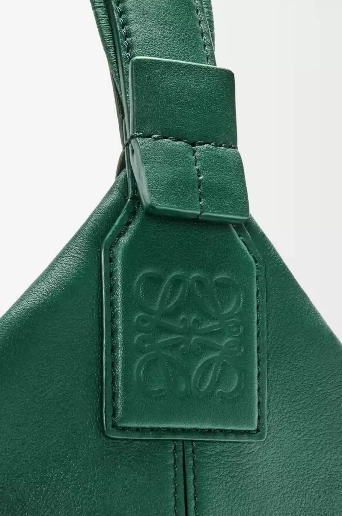 Cubi crossbody bag in supple smooth calfskin and jacquard Evergreen Cubi crossbody bag in supple smooth calfskin and jacquard Evergreen