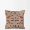 Cushion in wool and cashmere Beige/Orange Cushion in wool and cashmere Beige/Orange