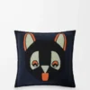 Cushion in wool Dark Navy Blue