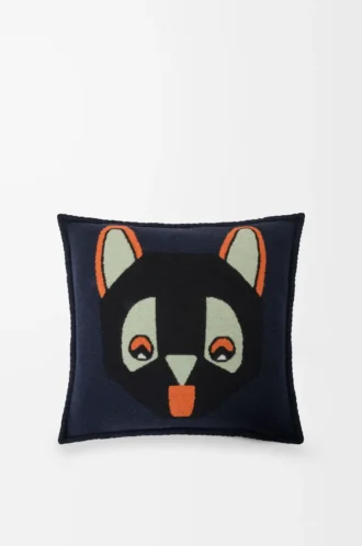 Cushion in wool Dark Navy Blue
