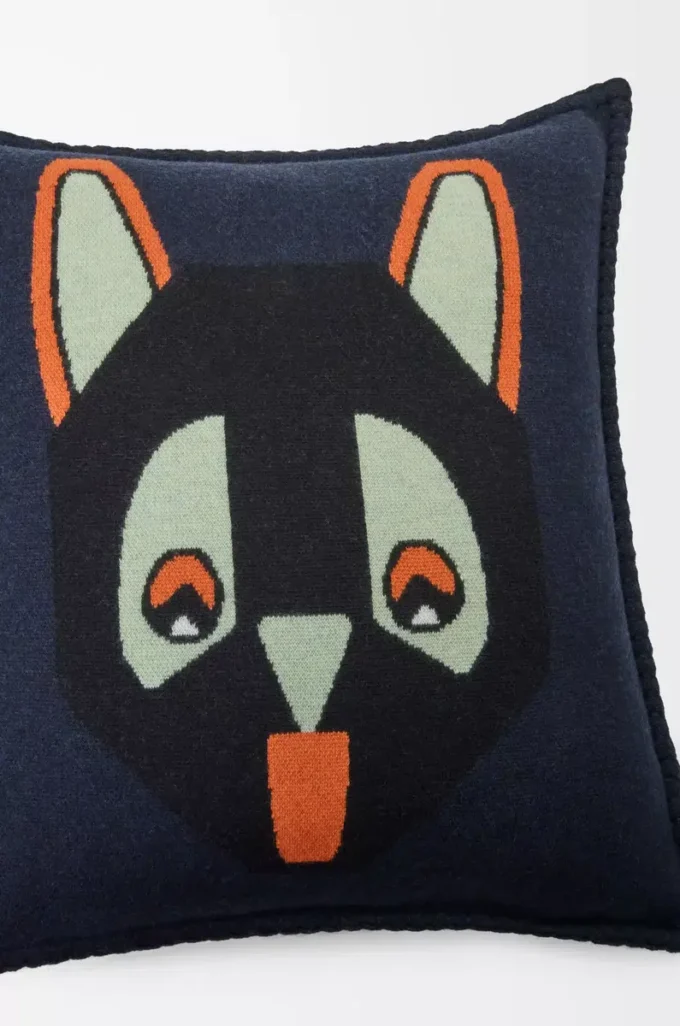 Cushion in wool Dark Navy Blue