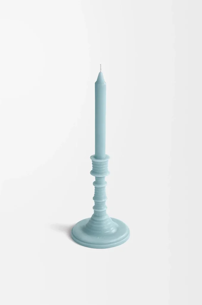 Cypress Balls wax candleholder Baby Blue Cypress Balls wax candleholder Baby Blue