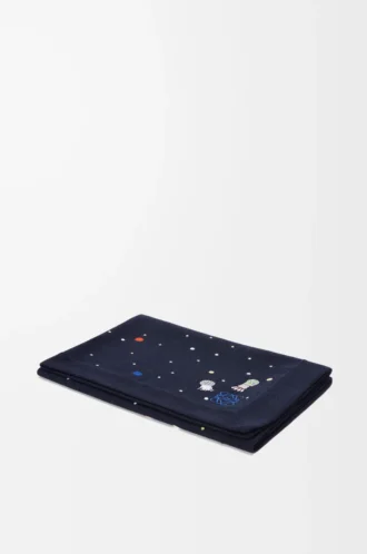 Deep Sea blanket in cashmere Navy/Multicolor