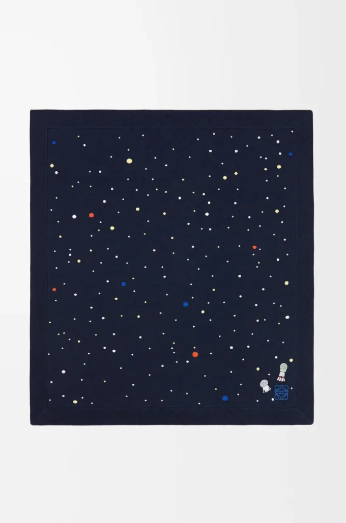 Deep Sea blanket in cashmere Navy/Multicolor Deep Sea blanket in cashmere Navy/Multicolor