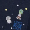 Deep Sea blanket in cashmere Navy/Multicolor Deep Sea blanket in cashmere Navy/Multicolor