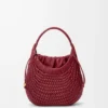 Diamond hobo bag in calfskin Cherry Diamond hobo bag in calfskin Cherry