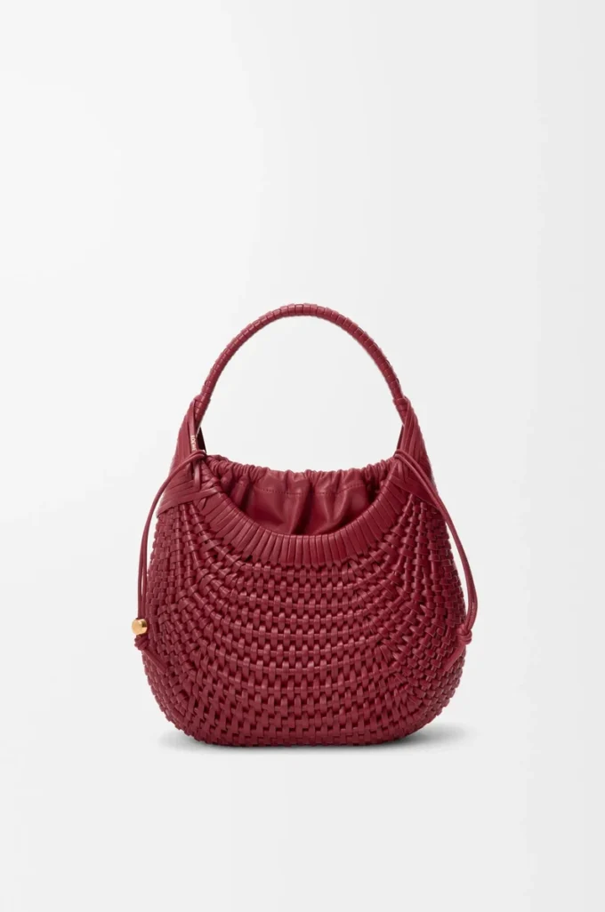 Diamond hobo bag in calfskin Cherry Diamond hobo bag in calfskin Cherry