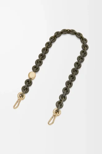 Donut chain in calfskin Dark Khaki