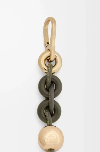 Donut chain in calfskin Dark Khaki
