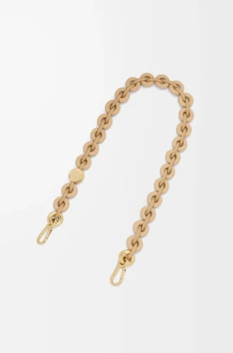 Donut chain in calfskin Silk Beige