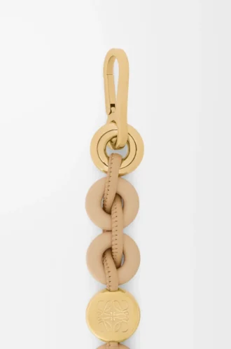 Donut chain in calfskin Silk Beige