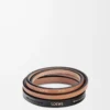 Double bangle set in classic calfskin Black/Tan Double bangle set in classic calfskin Black/Tan
