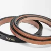 Double bangle set in classic calfskin Black/Tan Double bangle set in classic calfskin Black/Tan