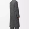 Double breasted coat in wool blend Black/White Double breasted coat in wool blend Black/White