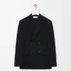 Double-breasted jacket in wool Black Double-breasted jacket in wool Black