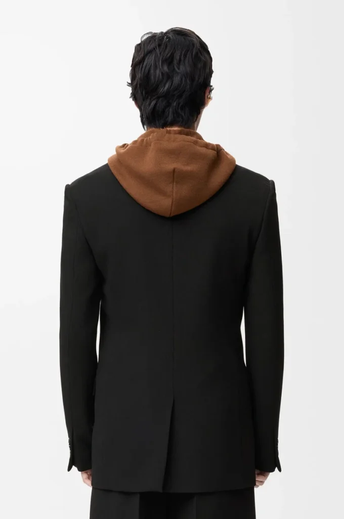 Double-breasted jacket in wool Black Double-breasted jacket in wool Black