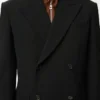Double-breasted jacket in wool Black Double-breasted jacket in wool Black
