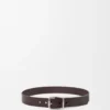 Double Roller Curve belt in vegetable-tanned calfskin Dark Cigar/Vintage Palladium Double Roller Curve belt in vegetable-tanned calfskin Dark Cigar/Vintage Palladium