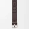 Double Roller Curve belt in vegetable-tanned calfskin Dark Cigar/Vintage Palladium Double Roller Curve belt in vegetable-tanned calfskin Dark Cigar/Vintage Palladium