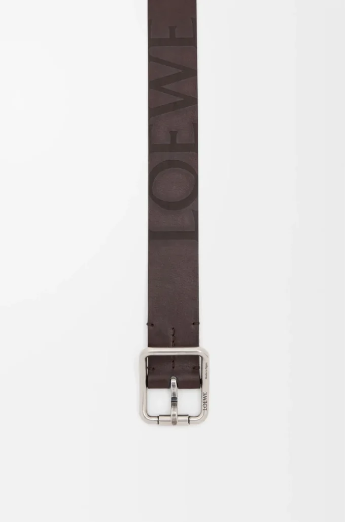 Double Roller Curve belt in vegetable-tanned calfskin Dark Cigar/Vintage Palladium Double Roller Curve belt in vegetable-tanned calfskin Dark Cigar/Vintage Palladium