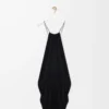Draped dress in silk Black Draped dress in silk Black