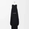 Draped dress in silk Black Draped dress in silk Black